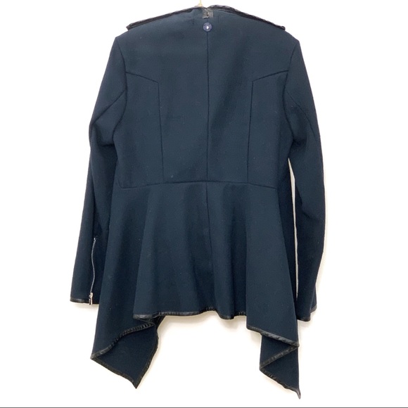 Cape Style Asymmetric Wool Blend Jacket - Picture 2 of 7